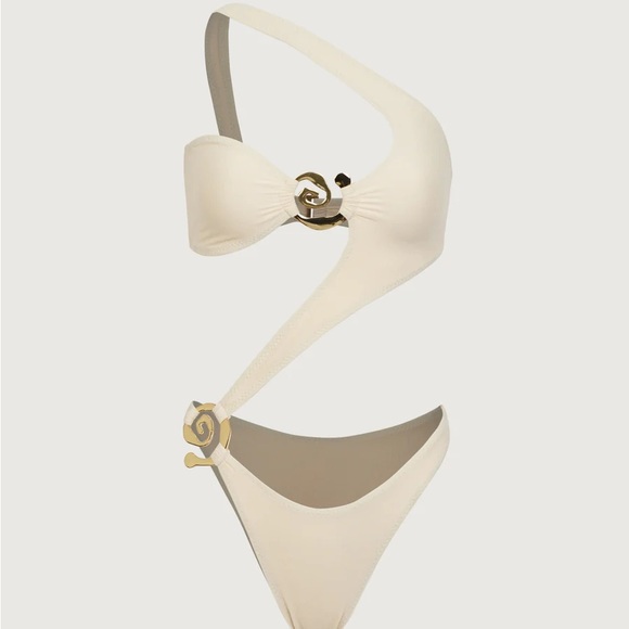 Same swimwear spiral one shoulder one piece cream - Picture 7 of 7